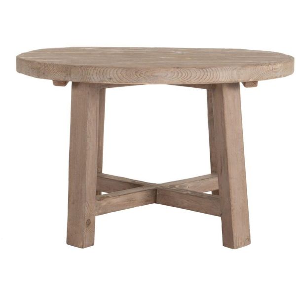 DINING TABLE NATURAL WAY PINE WOOD ROOM 120 X 120 X 76 CM