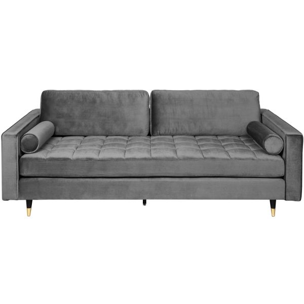 Sofa Kiruna Velvet 225cm grau Samt