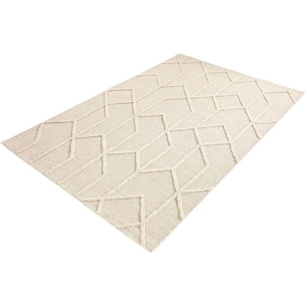 Teppich Abstract elfenbein Wolle 160 x 230cm/ 41470