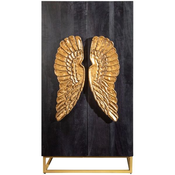 Highboard Angel Wings 70cm Mango schwarz