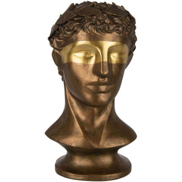 Deko Büste Caesar Poly Bronze Gold