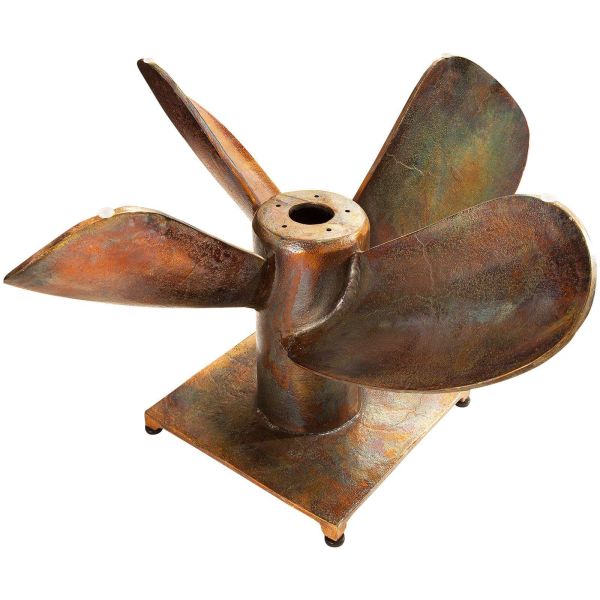 Couchtisch Gestell Propeller 60cm antik kupfer (ohne Glasplatte)