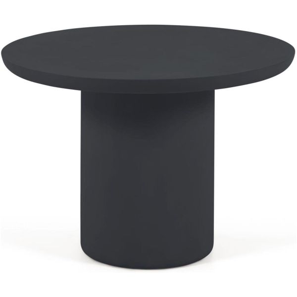 Gartentisch rund Zement schwarz 110x110